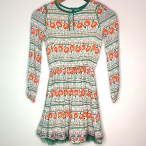 MATILDA JANE Spirited Song Orange & Green Dress 8
